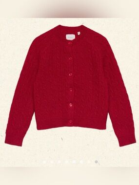 DÔEN Penrose Cardigan in Cerise Size Small